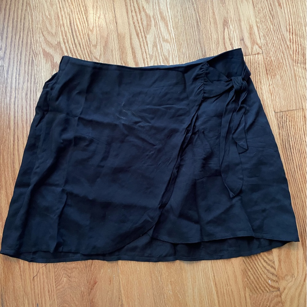 Wild Fable Mini Wrap Skirt - Black